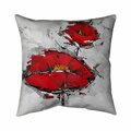 Fondo 26 x 26 in. Texturized Red Poppies-Double Sided Print Indoor Pillow FO2797831